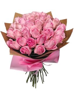 Buchet 69 trandafiri roz