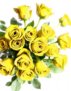 Buchet trandafiri galbeni personalizat