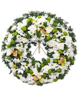 Coroana funerara rotunda cu suport