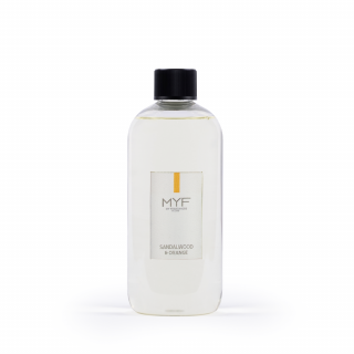 Refill parfum SANDALWOOD  ORANGE - MYF - 500 ML (printre arome: iasomie, salvie, bergamota) - MYF