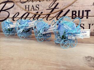 Carucior cu trandafir sapun BLUE