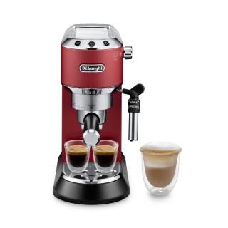 Espressor manual De,  Longhi Dedica EC 685.R, 1300 W, 1.1 L, 15 bari, Rosu