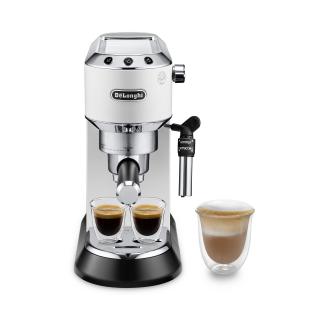 Espressor manual De,  Longhi Dedica EC 685.W, 1300 W, 1.1 L, 15 bari, Alb