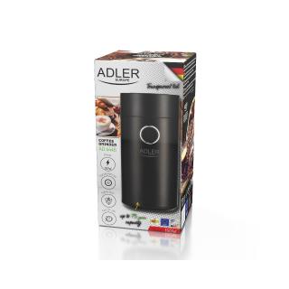 Rasnita de cafea Adler AD 4446bs, 75 g, putere 150 W, Negru Argintiu