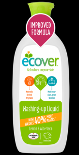 ECOVER detergent lichid pentru vase cu lamaie si aloe vera 1 l