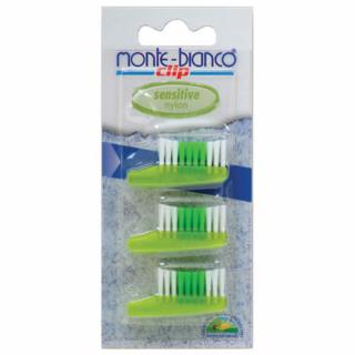 Set 3 capete de schimb SENSITIVE, nylon,verde pentru periuta Monte Bianco