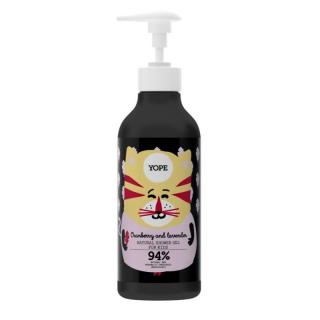 YOPE Gel de dus natural pentru copii Merisoare si Levantica, 400 ml