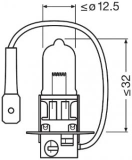 Bec 12V H3 55 W Original Blister 1 Buc Osram
