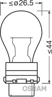 Bec 12V Py27 7W Original Set 10 Buc Osram
