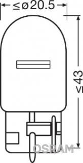 Bec 12V Wy21W Original Set 10 Buc Osram