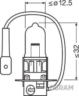 Bec Camion 24V H3 70 W Original Osram