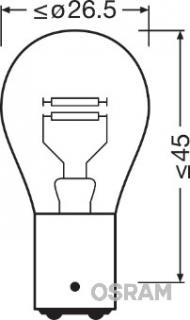Bec Camion 24V P21 5W Original Set 10 Buc Osram