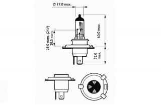 Bec Far H4 12V 60 55W P43T Basic Sct