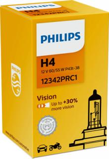 Bec Far H4 P43T 60 55W 12V Vision (Cutie) Philips