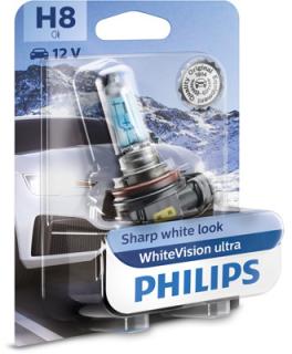 Bec Far H8 Pgj19-1 35W 12V White Vision Ultra Philips