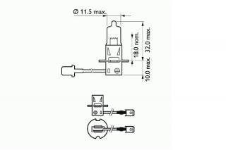 Bec Proiector H3 12V 55W Pk22S Basic Sct