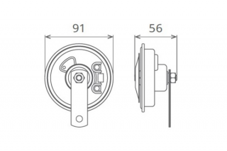 Claxon Electromagnetic 12V 5A Ton Jos