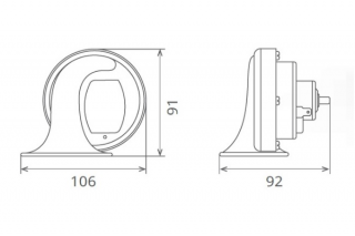 Claxon Electromagnetic 12V 6A Ton Inalt