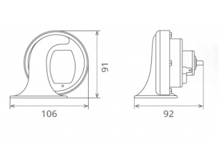 Claxon Electromagnetic 12V 6A Ton Jos