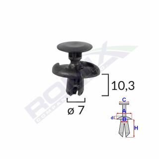 Clips Fixare Pentru Toyota Suzuki 7X10.3Mm - Negru Set 10 Buc