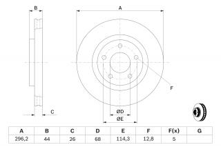 Disc frana Fata BOSCH 0986479C04
