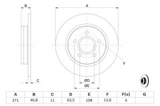 Disc frana Spate BOSCH 0986479763