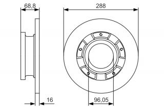Disc frana Spate BOSCH 0986479A50
