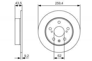 Disc frana Spate BOSCH 0986479C44