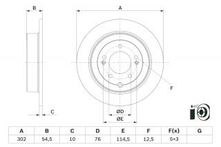 Disc frana Spate BOSCH 0986479E45