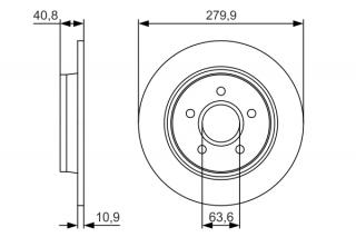 Disc frana Spate BOSCH 0986479S49