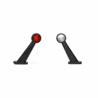 LAMPA GABARIT LED CU BRAT 875L W21.3STAR, 12V-24V, POZITIE ALB   ROSU STANGA WAS
