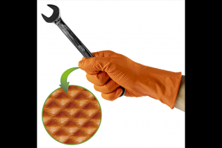 Manusi Din Nitril De Culoare Orange 7.0 Marimea: L (100 De Unitati) Jbm