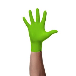 Manusi Nitril Textura Diamantata Culoare Verde 7.0Mil. Marime Xl. Set 100 Buc