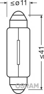 Set 2 Becuri 12V C10W Original Blister Osram