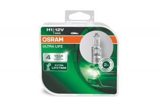Set 2 Becuri 12V H1 55 W Ultra Life Osram