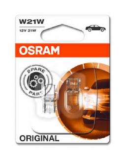 Set 2 Becuri 12V W21W Original Blister Osram