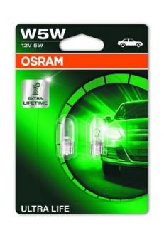 Set 2 Becuri 12V W5W Ultra Life Blister Osram