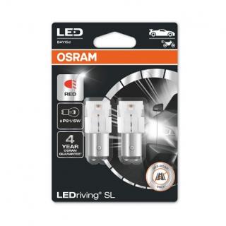 Set 2 Becuri Auxiliare Cu Led 12V (P21 5W) Red Bli Osram