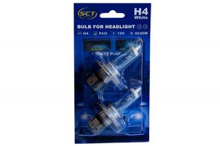 Set 2 Becuri Far H4 12V 60 55W P43T White Sct