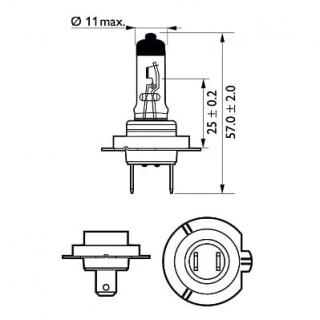 Set 2 Becuri Far H7 55W 12V Vision Philips