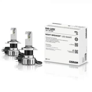 Set 2 Becuri Night Breaker Led Smart H4 +330% Cutie Service Omologare Rar