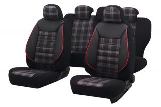 Set Huse Scaun Sport Negru-Rosu