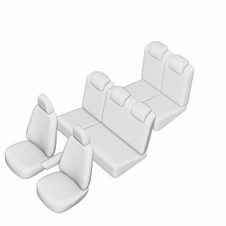 Set Huse Scaun Umbrella Pentru Dacia Lodgy 7 Locuri 2012- (Bancheta Fractionata) Tip 1 Cu Tetiere Spate In Forma De L