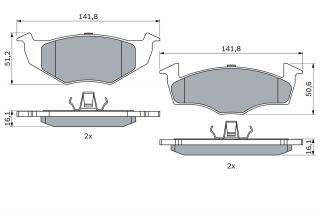 Set placute frana Fata BOSCH 0986494005
