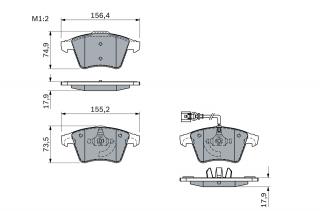 Set placute frana Fata BOSCH 0986494107