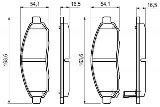 Set placute frana Fata BOSCH 0986494151