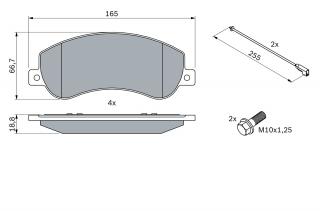 Set placute frana Fata BOSCH 0986494170