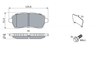 Set placute frana Fata BOSCH 0986494195