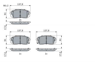 Set placute frana Fata BOSCH 0986494905