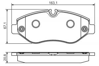Set placute frana Fata BOSCH 0986495098